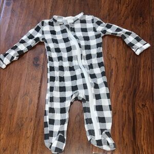Plaid Kids Footie Pajamas